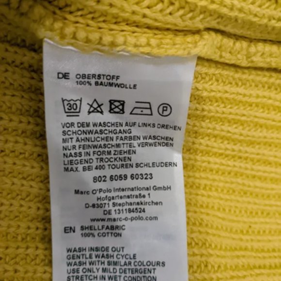Yellow sweater Marc O'Polo - 100% cotton - Picture 6 of 6